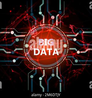 Big data technology background Stock Photo