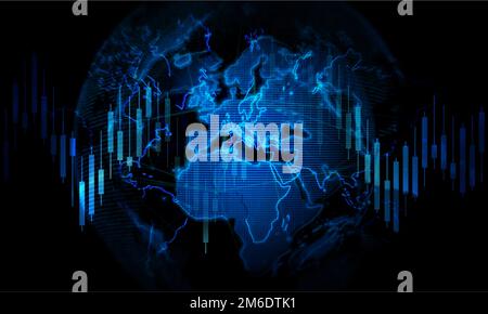 Digital Stock market trading background.Business investment concept ...