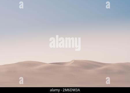 View of the Skeleton Coast desert dunes in the morning in Namibia. Stock Photo