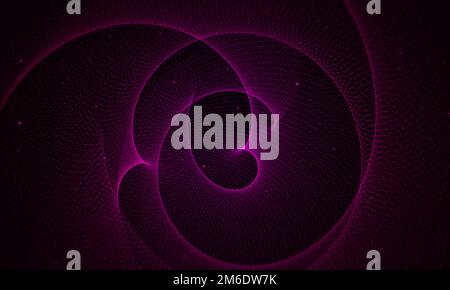Abstract spiral background presentation.Lines dots waves concept. Stock Photo