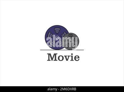 cinema labels emblem logo design element isolated on white background ...