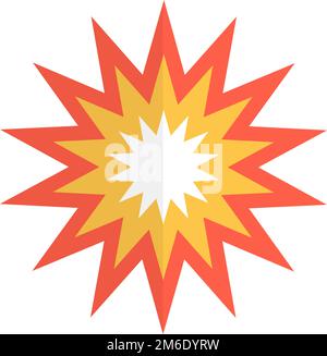 Explosion icon. Explosion impact. Bombing. Editable vector. Stock Vector