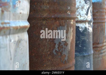 Detail textures and patterns of rusty iron plate Stock Photo