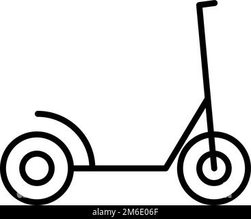 Electric kickboard icon. Scooter. Editable vector. Stock Vector