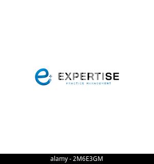 Letter E logo and plus symbol. Vector format. Stock Vector