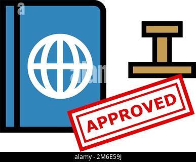 Vector illustration of the Approved stamp and editable dates (day, month  and year) in ink stamps Stock Vector Image & Art - Alamy