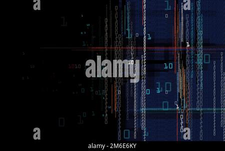 An abstract background consisting of binary numbers. Stock Photo