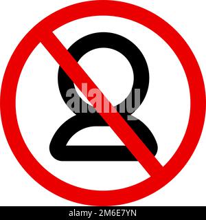 User block icon. User ban icon. Editable vector. Stock Vector