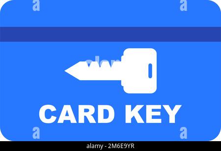 Modern card key icon. Digital key. Editable vector. Stock Vector