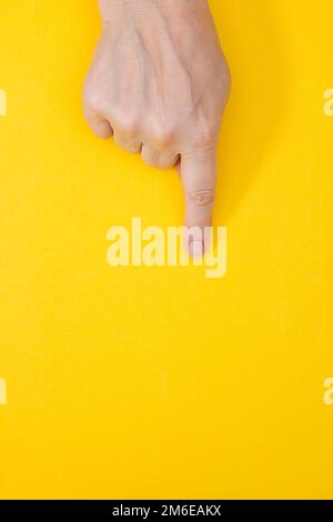 Woman hand touching virtual screen Stock Photo