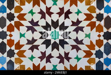 Background of vintage moroccan ceramic tiles Stock Photo