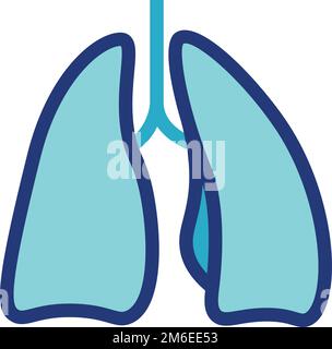 Lungs icon. Respiratory system symbol. Breathing sign Stock Vector