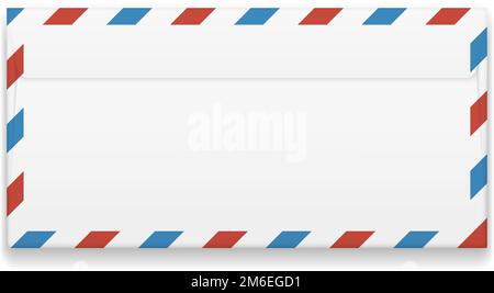 International envelope template. Blank mail postal package Stock Vector