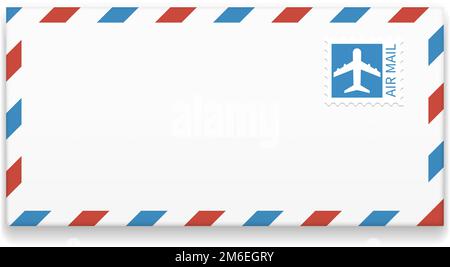 Air mail envelope. Letter icon. Postal service symbol Stock Vector