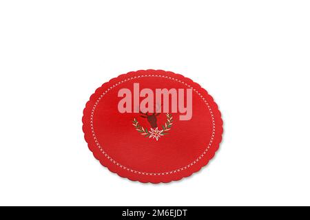 Mountain cloth coasters for beer and wine Stock Photo