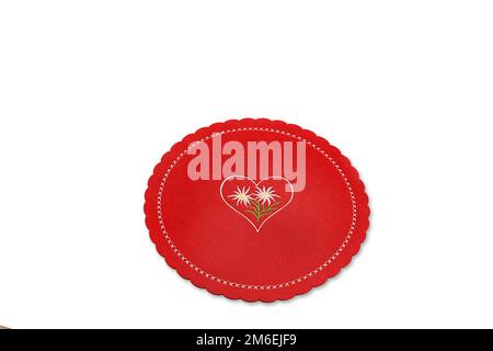 Mountain cloth coasters for beer and wine Stock Photo