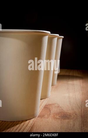 Disposable paper cups Stock Photo