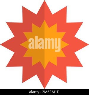 Explosion effect. Flame of the bombing. Editable vector. Stock Vector