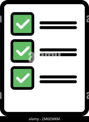 Checklist icon. Task list. Memo. Editable vector. Stock Vector