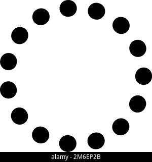 Circle icon composed of circles. Editable vector. Stock Vector