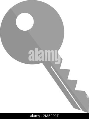 Iron key. Security and lock icon. Editable vector. Stock Vector