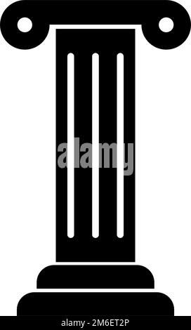 Old column. Ancient pillar. Editable vector. Stock Vector