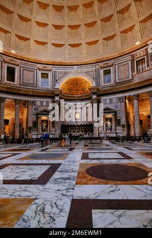 Interior of the Pantheon - Temple to the gods of ancient Rome, now a Roman Catholic church building - Italy Stock Photo