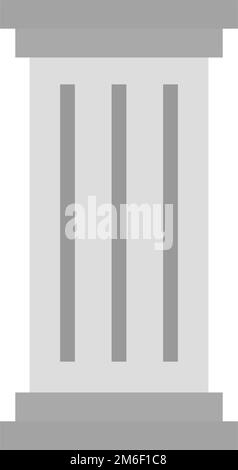 Flat design pillar icon. Pole icon. Editable vector. Stock Vector