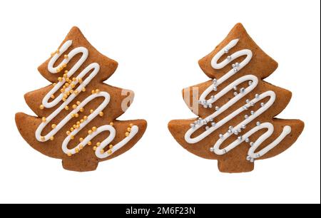 Gingerbread Christmas Tree Isolated On White Background Stock Photo