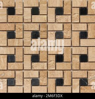 Background is the texture of the tile. The pattern and texture of the tile is construction. Stock Photo