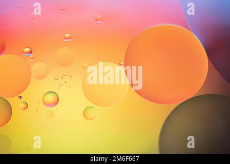 Rainbow abstract defocused background picture made with oil, water and soap Stock Photo