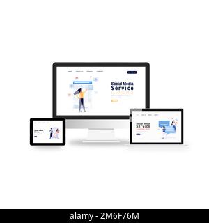 Computer and other digital devices vector Stock Vector