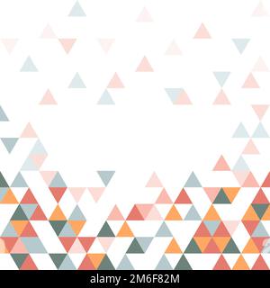 Colorful triangle patterned on white background Stock Vector