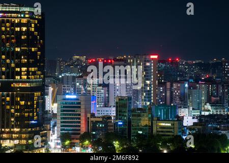 Night view around Seoul, Korea Stock Photo