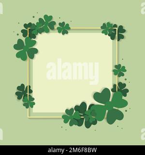 St.Patrick's Day blank square banner vector Stock Vector