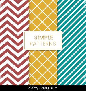 Colorful mixed seamless pattern vector set Stock Vector