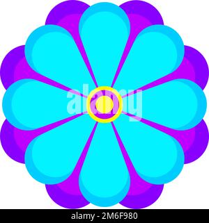 Mandala illustration, round symmetrical boho pattern Stock Vector