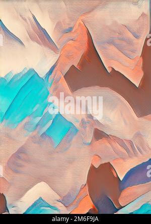 Abstract blue painting Stock Photo