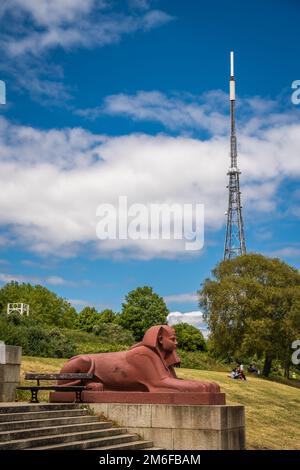 Sphinx sculpture in Crystal Palace Park Stock Photo