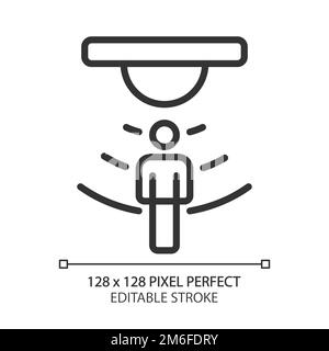Motion sensor pixel perfect linear icon Stock Vector
