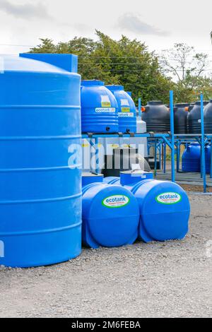 Panama David, storage of plastic tanks of various formats Stock Photo