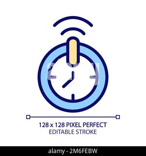 Automatic shut off timer pixel perfect RGB color icon Stock Vector