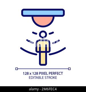 Motion sensor pixel perfect RGB color icon Stock Vector