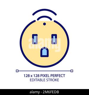 Smart socket pixel perfect RGB color icon Stock Vector