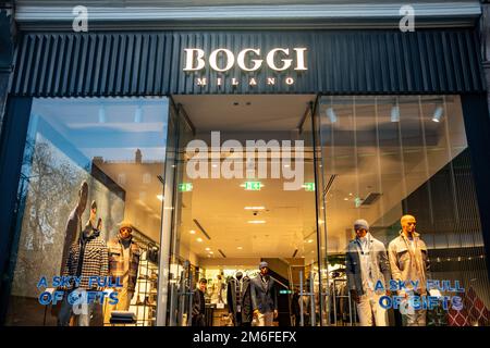 London- Boggi Milano store in Chelsea, an Italian fashion brand Stock Photo