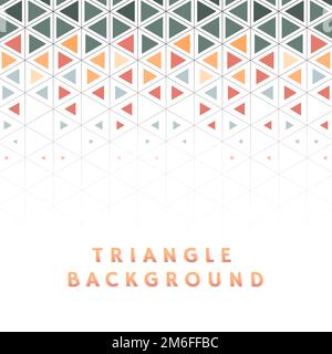 Colorful triangle patterned on white background Stock Vector