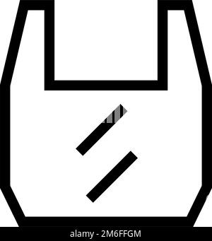 Plastic bag icon. Shopping bag icon. Editable vector. Stock Vector