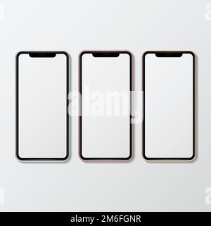 Digital modern devices mockup pack Stock Vector