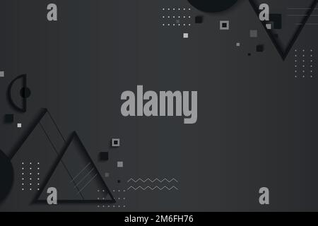 Dark gray abstract geometric background vector Stock Vector