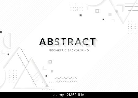 White abstract geometric background vector Stock Vector